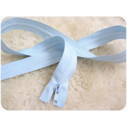 Reißverschluss aus Kunststoff 5mm trennbar 85cm -Hellblau